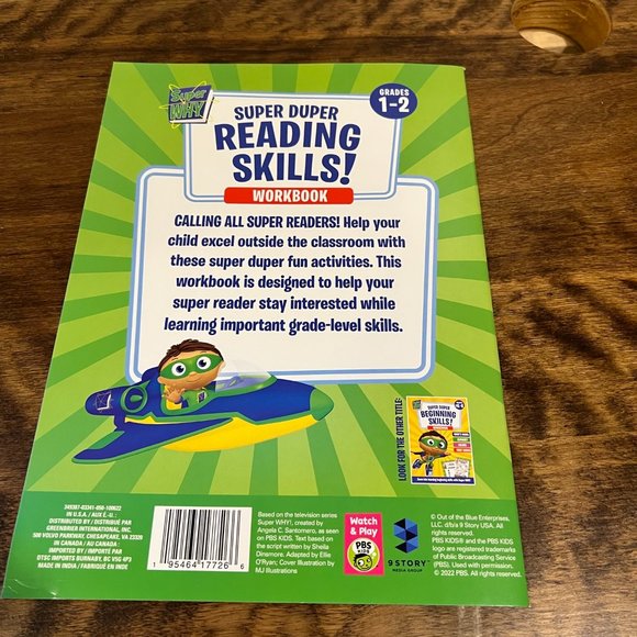 5/$20 Super Duper reading skills work book super why PBS Grades 1-2 - Picture 2 of 4